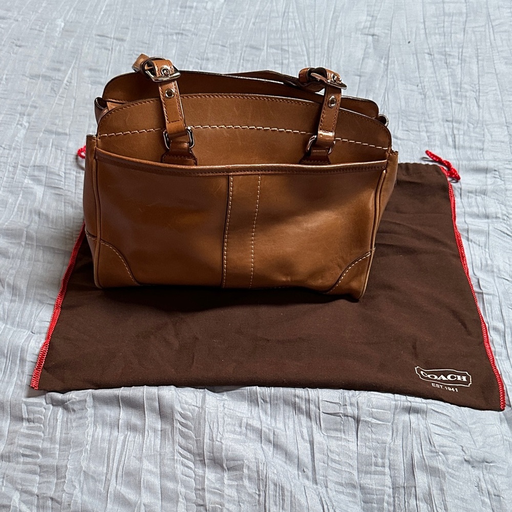 Coach Tan Leather Tote